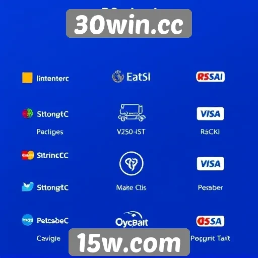 Métodos de pagamento disponíveis em 30win.cc